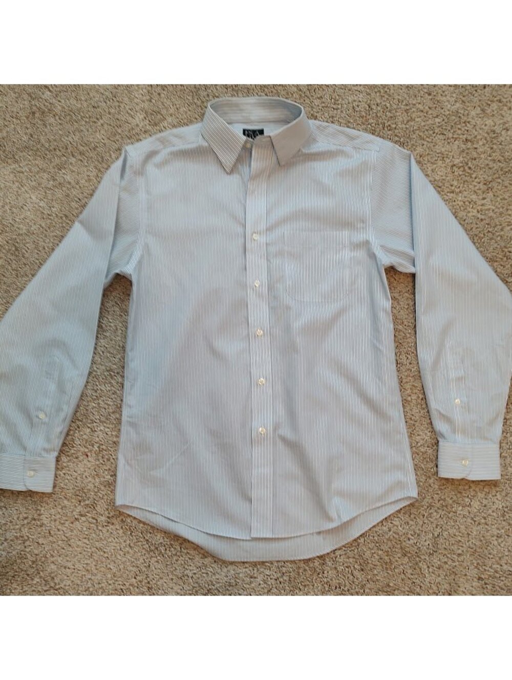 Jos. A. Bank Traveler's Collection Slim Fit Men's Dress Shirt 15.5-34 Light Blue